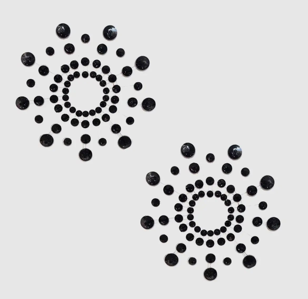 Black Crystal Nipple Pasties